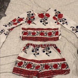 Two piece floral set